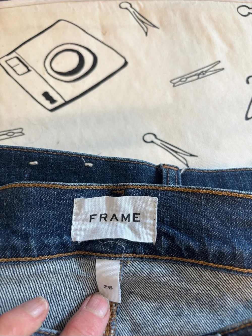 Frame la palazzo Dark Blue Wide-Leg Jeans size 26 mint